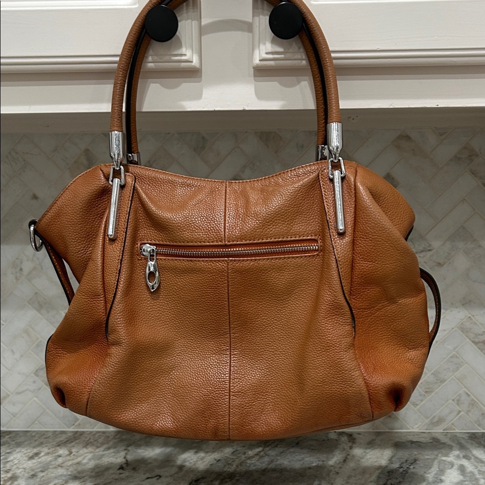 Heshe Pebbled Leather Bag
